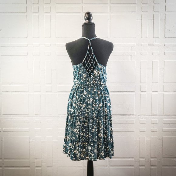 Maurices Floral Tiered V-Neck Mini Dress, Large - Picture 2 of 4
